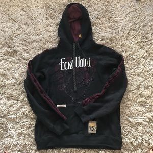 Ecko unlimited black hoodie with stud work